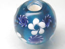 TOKO-BEADS AG999-52 Glass bead 18~20mm AG999-52 花柄とんぼ玉 18~20mm Asian bead & African bead  Handmade,Lampeork,bead,asia,india,ethnic,parts,accessory,beads とんぼ玉,ビーズ,トンボ玉,アジア,インド,エスニック,手作り,パーツ,アクセサリー