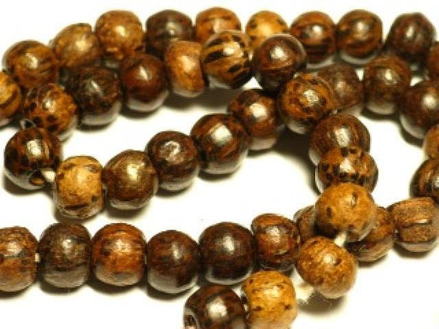 | TOKO-BEADS |AW179N-01 ココナッツビーズ（連） 8mmとんぼ玉,ビーズ,トンボ玉,アジア,インド,エスニック,手作り,パーツ,アクセサリー