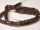 TOKO-BEADS AW180-41N Palm wood bead (strand) 6.5mm AW180-41N ココナッツビーズ（連） 6.5mm Asian bead & African bead  Handmade,Lampeork,bead,asia,india,ethnic,parts,accessory,beads とんぼ玉,ビーズ,トンボ玉,アジア,インド,エスニック,手作り,パーツ,アクセサリー