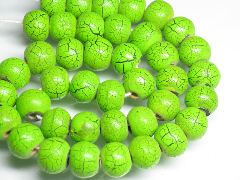 TOKO-BEADS AW184P-62 Wooden bead (40pcs) 11mm AW184P-62 クラックウッドビーズ（40個パック） 11mm Asian bead & African bead  Handmade,Lampeork,bead,asia,india,ethnic,parts,accessory,beads とんぼ玉,ビーズ,トンボ玉,アジア,インド,エスニック,手作り,パーツ,アクセサリー