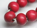 TOKO-BEADS AW184-70P Wooden bead (33pcs) 12.5mm AW184-70P ウッドビーズ（33個パック） 12.5mm Asian bead & African bead  Handmade,Lampeork,bead,asia,india,ethnic,parts,accessory,beads とんぼ玉,ビーズ,トンボ玉,アジア,インド,エスニック,手作り,パーツ,アクセサリー