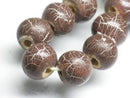 TOKO-BEADS AW184-79P Wooden bead (40pcs) 11mm AW184-79P クラックウッドビーズ（40個パック） 11mm Asian bead & African bead  Handmade,Lampeork,bead,asia,india,ethnic,parts,accessory,beads とんぼ玉,ビーズ,トンボ玉,アジア,インド,エスニック,手作り,パーツ,アクセサリー