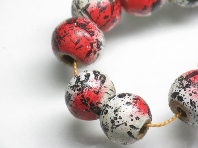 TOKO-BEADS AW185N-16 Wooden bead (strand) 11.5~12.5mm AW185N-16 ウッドビーズ（連） 11.5~12.5mm Asian bead & African bead  Handmade,Lampeork,bead,asia,india,ethnic,parts,accessory,beads とんぼ玉,ビーズ,トンボ玉,アジア,インド,エスニック,手作り,パーツ,アクセサリー