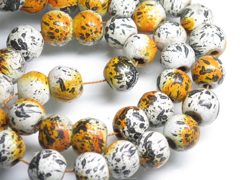 TOKO-BEADS AW185N-17 Wooden bead (strand) 11.5~12.5mm AW185N-17 ウッドビーズ（連） 11.5~12.5mm Asian bead & African bead  Handmade,Lampeork,bead,asia,india,ethnic,parts,accessory,beads とんぼ玉,ビーズ,トンボ玉,アジア,インド,エスニック,手作り,パーツ,アクセサリー