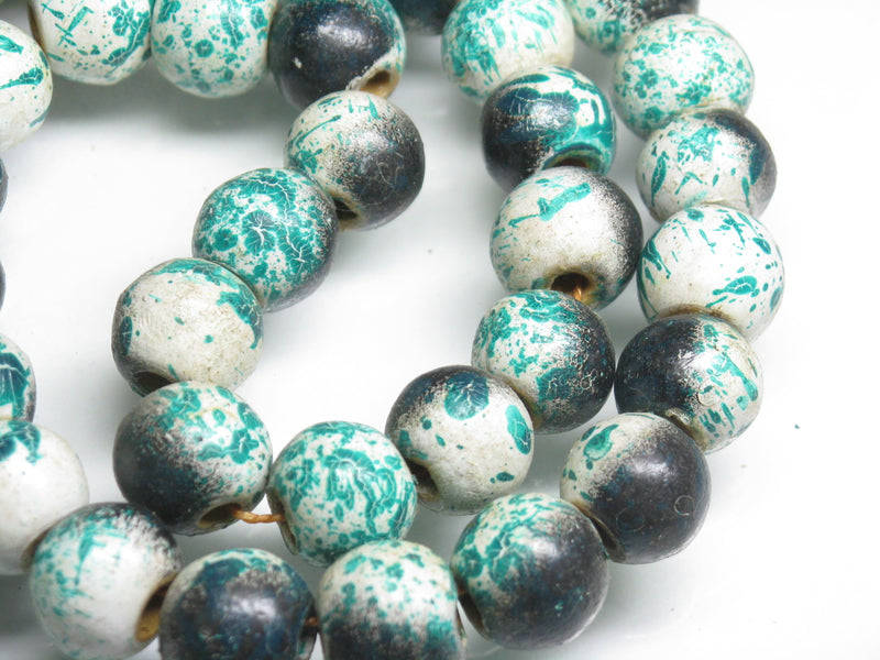 | TOKO-BEADS |AW185N-20 ウッドビーズ（連） 11.5~12.5mmとんぼ玉,ビーズ,トンボ玉,アジア,インド,エスニック,手作り,パーツ,アクセサリー