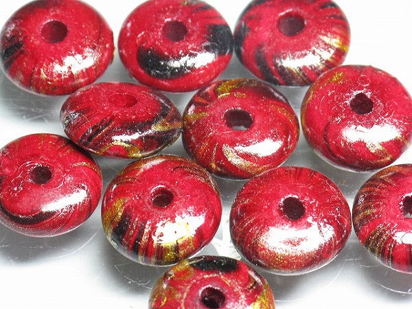 TOKO-BEADS AW189-08S Premium Wooden bead 16.5mm AW189-08S プレミアムウッドビーズ 16.5mm Asian bead & African bead  Handmade,Lampeork,bead,asia,india,ethnic,parts,accessory,beads とんぼ玉,ビーズ,トンボ玉,アジア,インド,エスニック,手作り,パーツ,アクセサリー