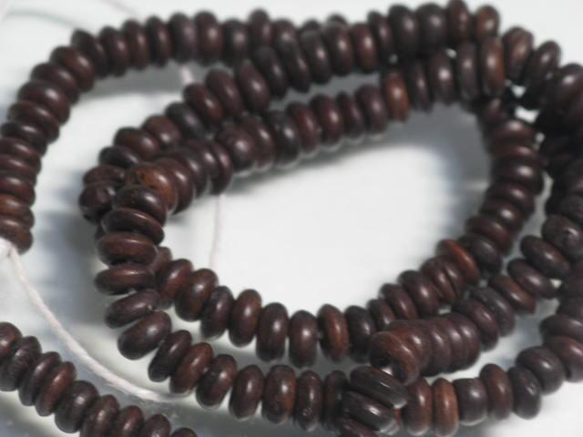 | TOKO-BEADS |AW191N-03 ココナツビーズ（連） 5~6mmとんぼ玉,ビーズ,トンボ玉,アジア,インド,エスニック,手作り,パーツ,アクセサリー