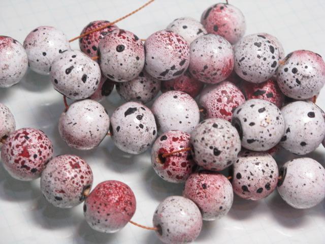 | TOKO-BEADS |AW192N-04 ウッドビーズ（連） 14~14.5mmとんぼ玉,ビーズ,トンボ玉,アジア,インド,エスニック,手作り,パーツ,アクセサリー