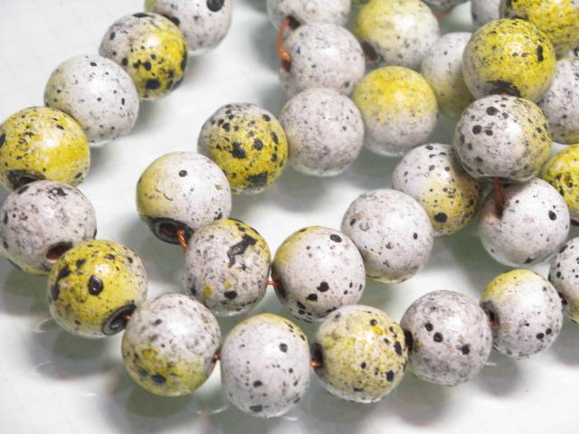 | TOKO-BEADS |AW192N-06 ウッドビーズ（連） 14~14.5mmとんぼ玉,ビーズ,トンボ玉,アジア,インド,エスニック,手作り,パーツ,アクセサリー