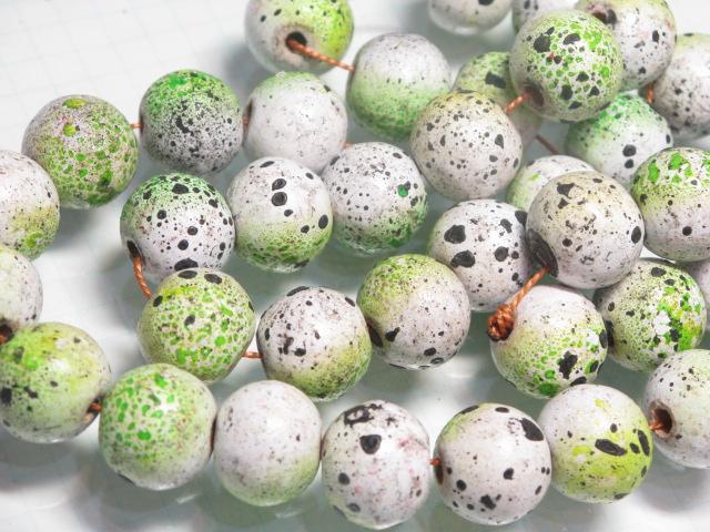 | TOKO-BEADS |AW192N-08 ウッドビーズ（連） 14~14.5mmとんぼ玉,ビーズ,トンボ玉,アジア,インド,エスニック,手作り,パーツ,アクセサリー