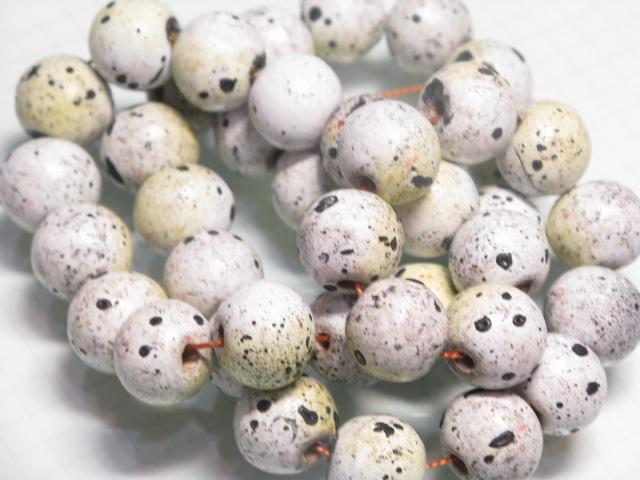 | TOKO-BEADS |AW192N-09 ウッドビーズ（連） 14~14.5mmとんぼ玉,ビーズ,トンボ玉,アジア,インド,エスニック,手作り,パーツ,アクセサリー