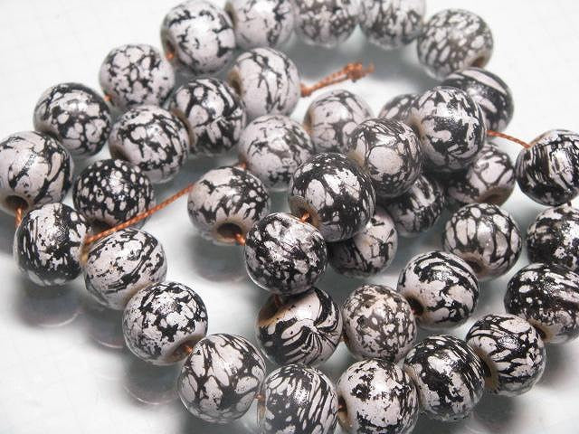 | TOKO-BEADS |AW193N-01 ウッドビーズ（連） 13.5~14mmとんぼ玉,ビーズ,トンボ玉,アジア,インド,エスニック,手作り,パーツ,アクセサリー