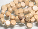 TOKO-BEADS AW194-02N Wooden bead (strand) 10mm AW194-02N コイン型ウッドビーズ（連） 10mm Asian bead & African bead  Handmade,Lampeork,bead,asia,india,ethnic,parts,accessory,beads とんぼ玉,ビーズ,トンボ玉,アジア,インド,エスニック,手作り,パーツ,アクセサリー