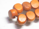 TOKO-BEADS AW194-08N Wooden bead (strand) 10mm AW194-08N コイン型ウッドビーズ（連） 10mm Asian bead & African bead  Handmade,Lampeork,bead,asia,india,ethnic,parts,accessory,beads とんぼ玉,ビーズ,トンボ玉,アジア,インド,エスニック,手作り,パーツ,アクセサリー