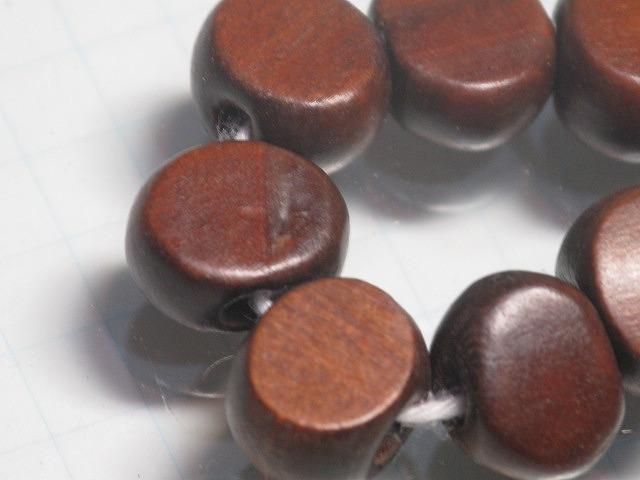 TOKO-BEADS AW194N-17 Wooden bead (strand) 10mm AW194N-17 コイン型ウッドビーズ（連） 10mm Asian bead & African bead  Handmade,Lampeork,bead,asia,india,ethnic,parts,accessory,beads とんぼ玉,ビーズ,トンボ玉,アジア,インド,エスニック,手作り,パーツ,アクセサリー