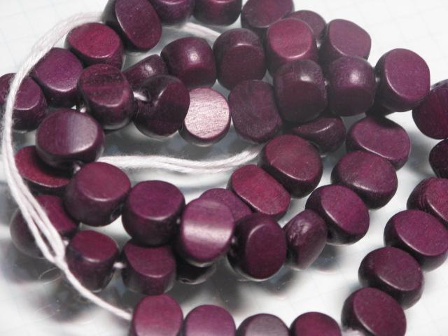 TOKO-BEADS AW194N-18 Wooden bead (strand) 10mm AW194N-18 コイン型ウッドビーズ（連） 10mm Asian bead & African bead  Handmade,Lampeork,bead,asia,india,ethnic,parts,accessory,beads とんぼ玉,ビーズ,トンボ玉,アジア,インド,エスニック,手作り,パーツ,アクセサリー