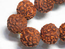 TOKO-BEADS AW200-01N Rudraksha bead (strand) 12.5mm AW200-01N 菩提樹ビーズ（連） 12.5mm Asian bead & African bead  Handmade,Lampeork,bead,asia,india,ethnic,parts,accessory,beads とんぼ玉,ビーズ,トンボ玉,アジア,インド,エスニック,手作り,パーツ,アクセサリー