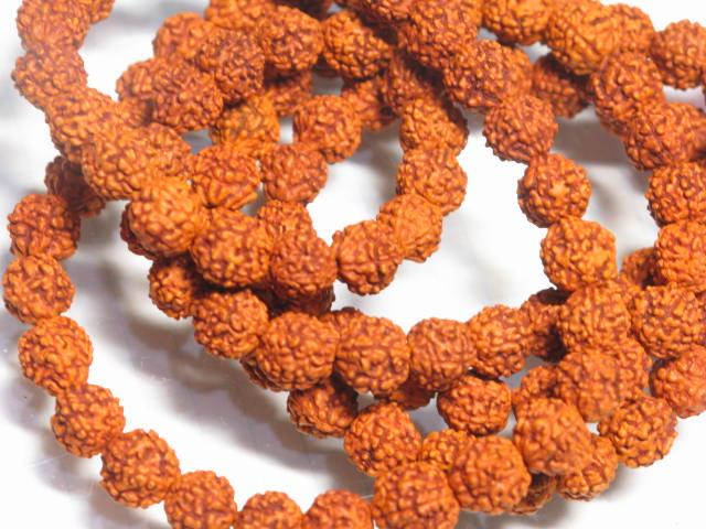 | TOKO-BEADS |AW200N-03 菩提樹ビーズ（連） 7.5mmとんぼ玉,ビーズ,トンボ玉,アジア,インド,エスニック,手作り,パーツ,アクセサリー