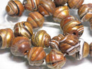 TOKO-BEADS AW206-03N Wooden bead (strand) 19mm AW206-03N ウッドビーズ（連） 19mm Asian bead & African bead  Handmade,Lampeork,bead,asia,india,ethnic,parts,accessory,beads とんぼ玉,ビーズ,トンボ玉,アジア,インド,エスニック,手作り,パーツ,アクセサリー
