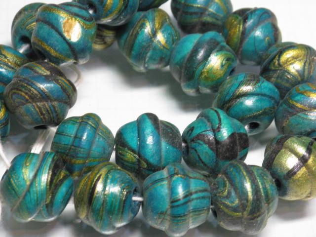 | TOKO-BEADS |AW206N-06 ウッドビーズ（連） 19mmとんぼ玉,ビーズ,トンボ玉,アジア,インド,エスニック,手作り,パーツ,アクセサリー