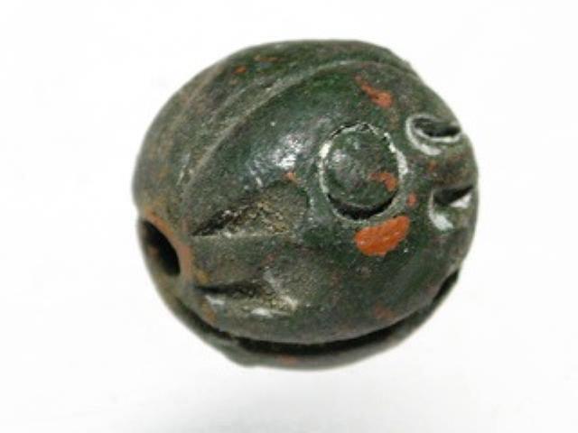 TOKO-BEADS AZ125-14 Antique Clay bead 15mm AZ125-14 アンティーククレイビーズ 15mm Asian bead & African bead  Handmade,Lampeork,bead,asia,india,ethnic,parts,accessory,beads とんぼ玉,ビーズ,トンボ玉,アジア,インド,エスニック,手作り,パーツ,アクセサリー