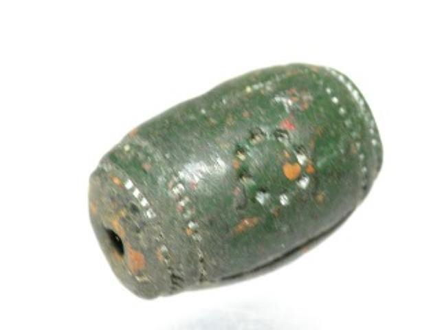 TOKO-BEADS AZ125-35 Antique Clay bead 16mm AZ125-35 アンティーククレイビーズ 16mm Asian bead & African bead  Handmade,Lampeork,bead,asia,india,ethnic,parts,accessory,beads とんぼ玉,ビーズ,トンボ玉,アジア,インド,エスニック,手作り,パーツ,アクセサリー