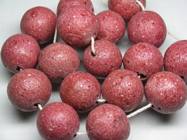 | TOKO-BEADS |AZ132N-09 赤さんごビーズ（連） 20~22mmとんぼ玉,ビーズ,トンボ玉,アジア,インド,エスニック,手作り,パーツ,アクセサリー