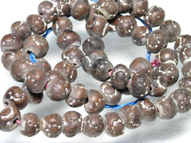 | TOKO-BEADS |AZ134N-02 クレイビーズ（連） 9.5mmとんぼ玉,ビーズ,トンボ玉,アジア,インド,エスニック,手作り,パーツ,アクセサリー