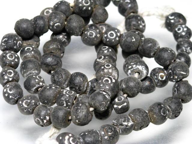 | TOKO-BEADS |AZ134N-03 クレイビーズ（連） 8.5~9.5mmとんぼ玉,ビーズ,トンボ玉,アジア,インド,エスニック,手作り,パーツ,アクセサリー