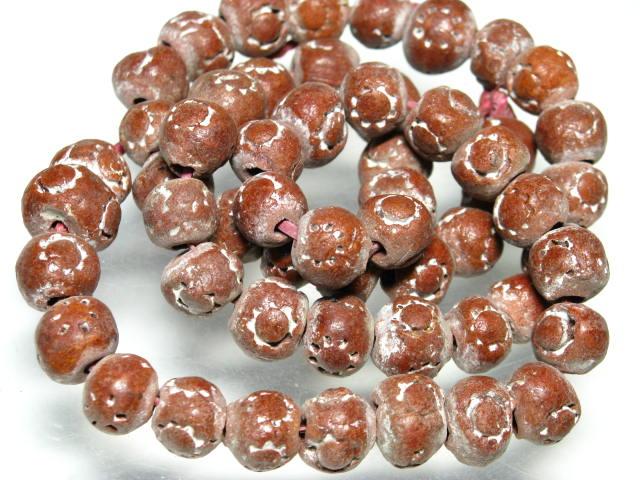 TOKO-BEADS AZ134-05N Clay bead (strand) 9~11mm AZ134-05N クレイビーズ（連） 9~11mm Asian bead & African bead  Handmade,Lampeork,bead,asia,india,ethnic,parts,accessory,beads とんぼ玉,ビーズ,トンボ玉,アジア,インド,エスニック,手作り,パーツ,アクセサリー