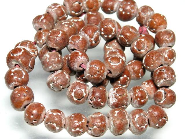 | TOKO-BEADS |AZ134N-05 クレイビーズ（連） 9~11mmとんぼ玉,ビーズ,トンボ玉,アジア,インド,エスニック,手作り,パーツ,アクセサリー