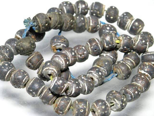 | TOKO-BEADS |AZ134N-06 クレイビーズ（連） 10~11mmとんぼ玉,ビーズ,トンボ玉,アジア,インド,エスニック,手作り,パーツ,アクセサリー