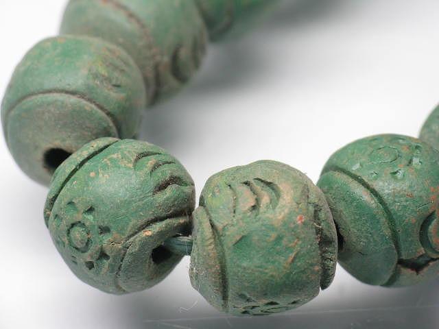 TOKO-BEADS AZ134-15N Clay bead (strand) 12~14mm AZ134-15N クレイビーズ（連） 12~14mm Asian bead & African bead  Handmade,Lampeork,bead,asia,india,ethnic,parts,accessory,beads とんぼ玉,ビーズ,トンボ玉,アジア,インド,エスニック,手作り,パーツ,アクセサリー