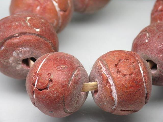 TOKO-BEADS AZ134-17N Clay bead (strand) 16~18mm AZ134-17N クレイビーズ（連） 16~18mm Asian bead & African bead  Handmade,Lampeork,bead,asia,india,ethnic,parts,accessory,beads とんぼ玉,ビーズ,トンボ玉,アジア,インド,エスニック,手作り,パーツ,アクセサリー