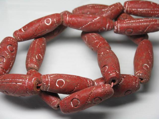 TOKO-BEADS AZ134-28N Clay bead (strand) 11~14mm AZ134-28N クレイビーズ（連） 11~14mm Asian bead & African bead  Handmade,Lampeork,bead,asia,india,ethnic,parts,accessory,beads とんぼ玉,ビーズ,トンボ玉,アジア,インド,エスニック,手作り,パーツ,アクセサリー