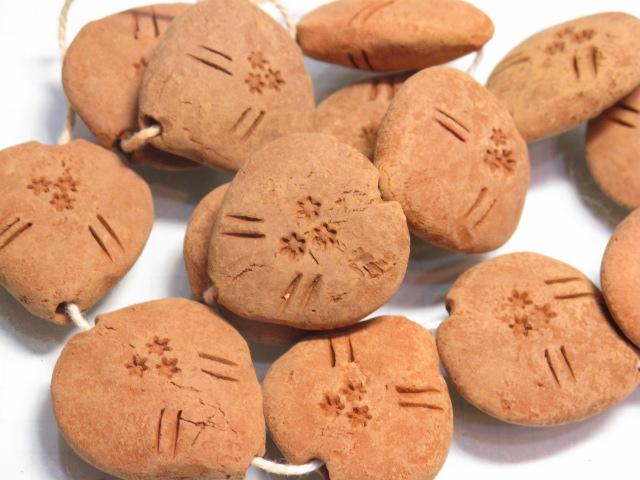 TOKO-BEADS AZ134-67N Clay bead (strand) 27mm AZ134-67N クレイビーズ（連） 27mm Asian bead & African bead  Handmade,Lampeork,bead,asia,india,ethnic,parts,accessory,beads とんぼ玉,ビーズ,トンボ玉,アジア,インド,エスニック,手作り,パーツ,アクセサリー