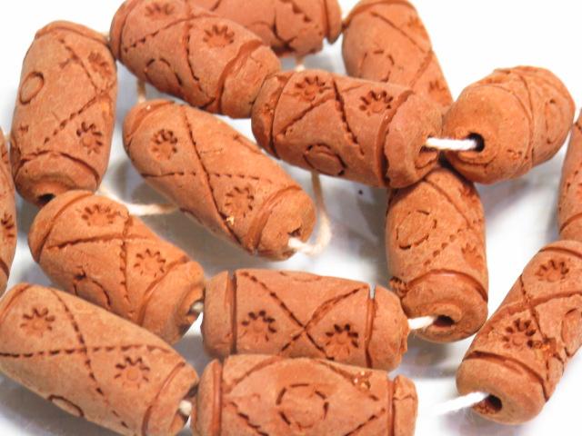 | TOKO-BEADS |AZ134N-74 クレイビーズ（連） 14mmとんぼ玉,ビーズ,トンボ玉,アジア,インド,エスニック,手作り,パーツ,アクセサリー