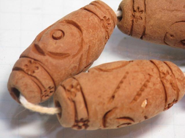 TOKO-BEADS AZ134-76N Clay bead (strand) 13.5mm AZ134-76N クレイビーズ（連） 13.5mm Asian bead & African bead  Handmade,Lampeork,bead,asia,india,ethnic,parts,accessory,beads とんぼ玉,ビーズ,トンボ玉,アジア,インド,エスニック,手作り,パーツ,アクセサリー