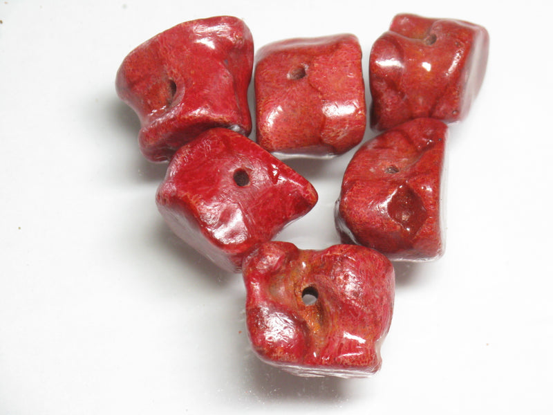 TOKO-BEADS AZ135P-51 Coral bead (6pcs) 16~20mm AZ135P-51 サンゴ丸玉（6個パック） 16~20mm Asian bead & African bead  Handmade,Lampeork,bead,asia,india,ethnic,parts,accessory,beads とんぼ玉,ビーズ,トンボ玉,アジア,インド,エスニック,手作り,パーツ,アクセサリー