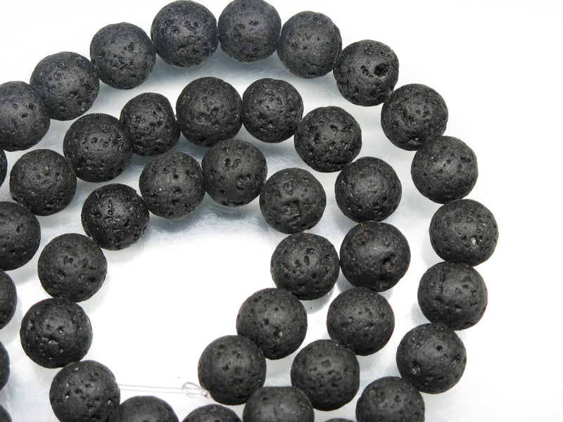 | TOKO-BEADS |AZ140N-03 火山岩ビーズ（連） 8.5mmとんぼ玉,ビーズ,トンボ玉,アジア,インド,エスニック,手作り,パーツ,アクセサリー