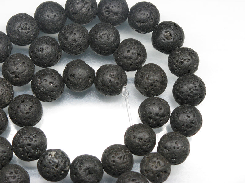 | TOKO-BEADS |AZ140N-04 火山岩ビーズ（連） 10mmとんぼ玉,ビーズ,トンボ玉,アジア,インド,エスニック,手作り,パーツ,アクセサリー