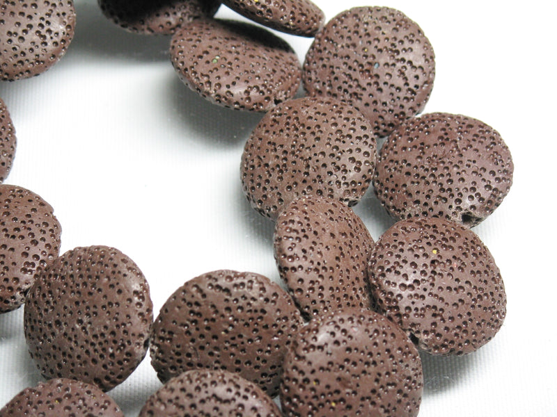 | TOKO-BEADS |AZ142N-09 火山岩ビーズ（連） 23mmとんぼ玉,ビーズ,トンボ玉,アジア,インド,エスニック,手作り,パーツ,アクセサリー