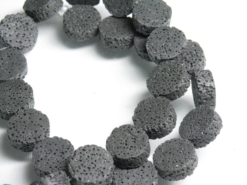 | TOKO-BEADS |AZ143N-10 火山岩ビーズ（連） 14.5mmとんぼ玉,ビーズ,トンボ玉,アジア,インド,エスニック,手作り,パーツ,アクセサリー