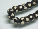TOKO-BEADS BB109-23N Bone bead (strand) 7mm BB109-23N ボーンビーズ（連） 7mm Asian bead & African bead  Handmade,Lampeork,bead,asia,india,ethnic,parts,accessory,beads とんぼ玉,ビーズ,トンボ玉,アジア,インド,エスニック,手作り,パーツ,アクセサリー