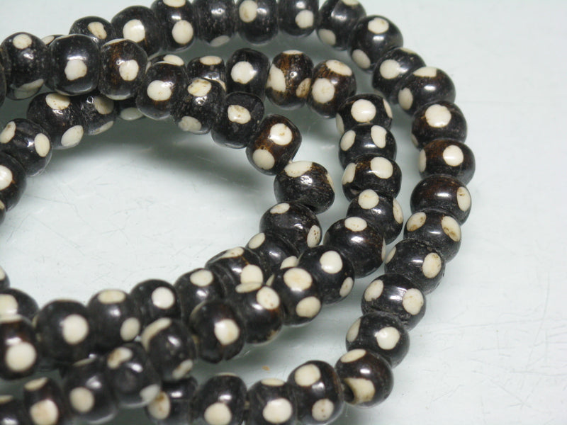 TOKO-BEADS BB109N-23 Bone bead (strand) 7mm BB109N-23 ボーンビーズ（連） 7mm Asian bead & African bead  Handmade,Lampeork,bead,asia,india,ethnic,parts,accessory,beads とんぼ玉,ビーズ,トンボ玉,アジア,インド,エスニック,手作り,パーツ,アクセサリー