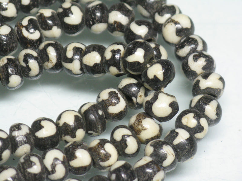 TOKO-BEADS BB109N-24 Bone bead (strand) 7mm BB109N-24 ボーンビーズ（連） 7mm Asian bead & African bead  Handmade,Lampeork,bead,asia,india,ethnic,parts,accessory,beads とんぼ玉,ビーズ,トンボ玉,アジア,インド,エスニック,手作り,パーツ,アクセサリー