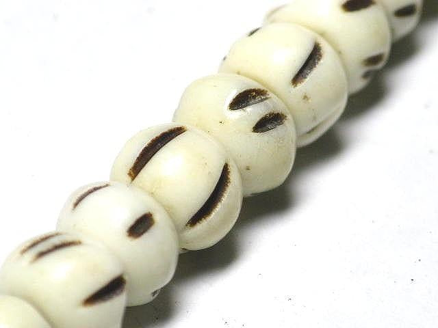 TOKO-BEADS BB109-29N Bone bead (strand) 7mm BB109-29N ボーンビーズ（連） 7mm Asian bead & African bead  Handmade,Lampeork,bead,asia,india,ethnic,parts,accessory,beads とんぼ玉,ビーズ,トンボ玉,アジア,インド,エスニック,手作り,パーツ,アクセサリー