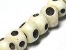 TOKO-BEADS BB109-32N Bone bead (strand) 6.5mm BB109-32N ボーンビーズ（連） 6.5mm Asian bead & African bead  Handmade,Lampeork,bead,asia,india,ethnic,parts,accessory,beads とんぼ玉,ビーズ,トンボ玉,アジア,インド,エスニック,手作り,パーツ,アクセサリー
