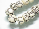 TOKO-BEADS BB109-34N Bone bead (strand) 8mm BB109-34N ボーンビーズ（連） 8mm Asian bead & African bead  Handmade,Lampeork,bead,asia,india,ethnic,parts,accessory,beads とんぼ玉,ビーズ,トンボ玉,アジア,インド,エスニック,手作り,パーツ,アクセサリー