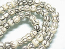 TOKO-BEADS BB109-34N Bone bead (strand) 8mm BB109-34N ボーンビーズ（連） 8mm Asian bead & African bead  Handmade,Lampeork,bead,asia,india,ethnic,parts,accessory,beads とんぼ玉,ビーズ,トンボ玉,アジア,インド,エスニック,手作り,パーツ,アクセサリー
